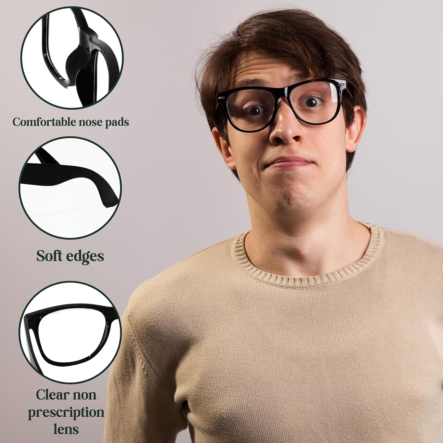 4Es Novelty Retro Costume Glasses for Kids Adults