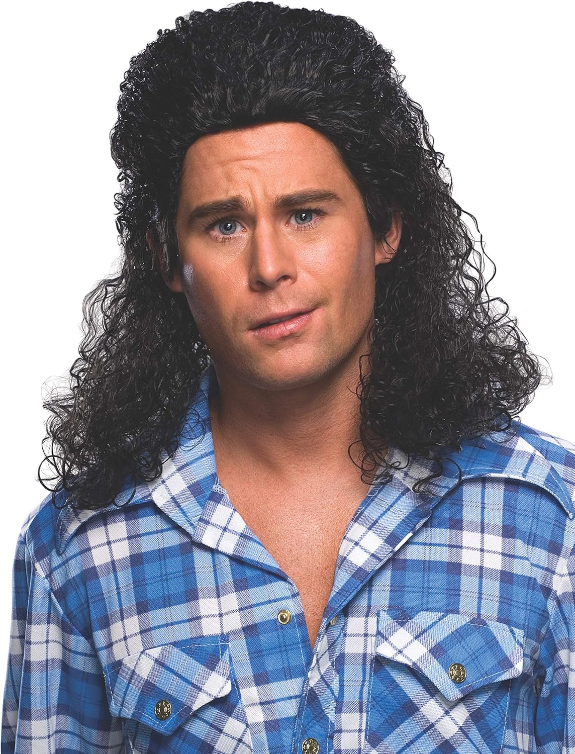 Curvature Mullet Wig for Men Black Must-Have by Rubies
