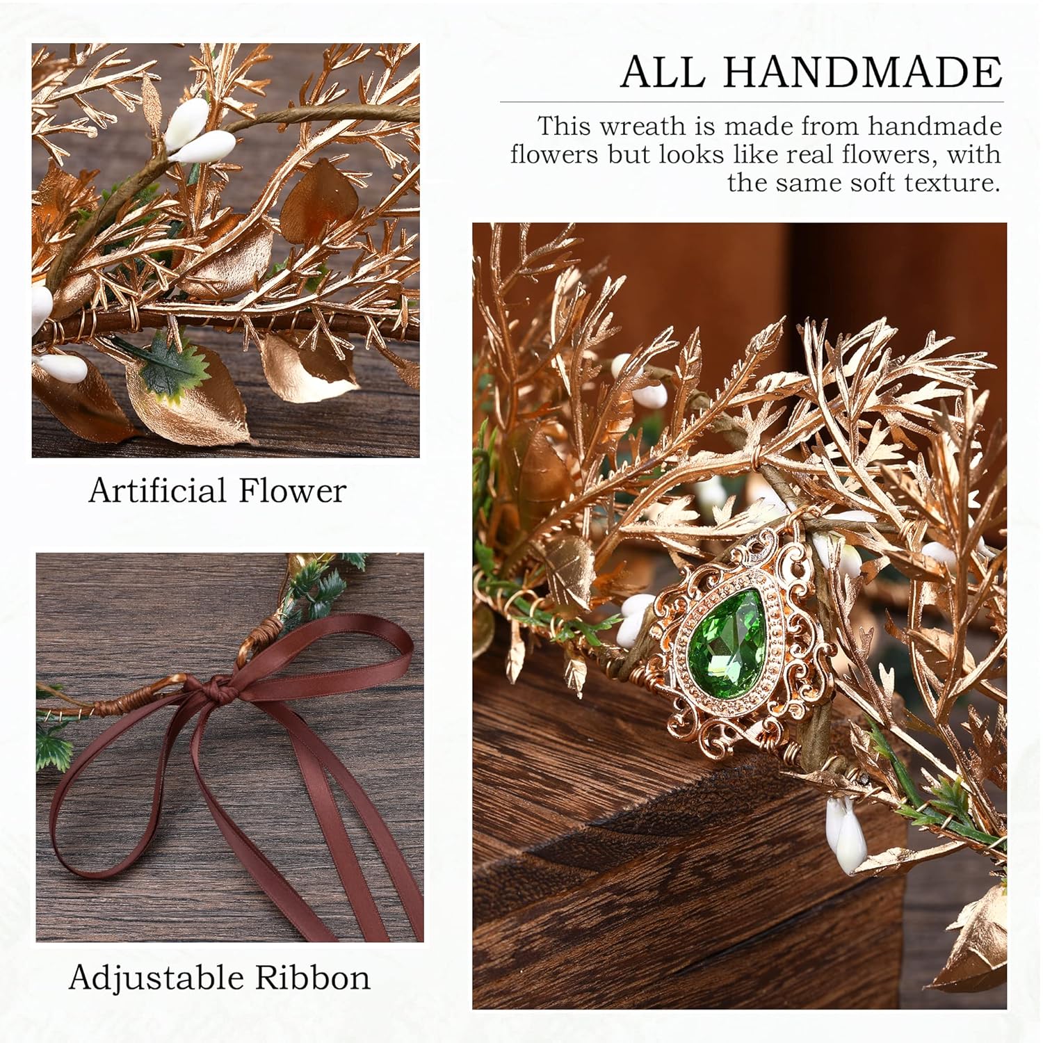 Mostory Handmade Ethereal Fairy Crown for MenAdjustableUnique Design