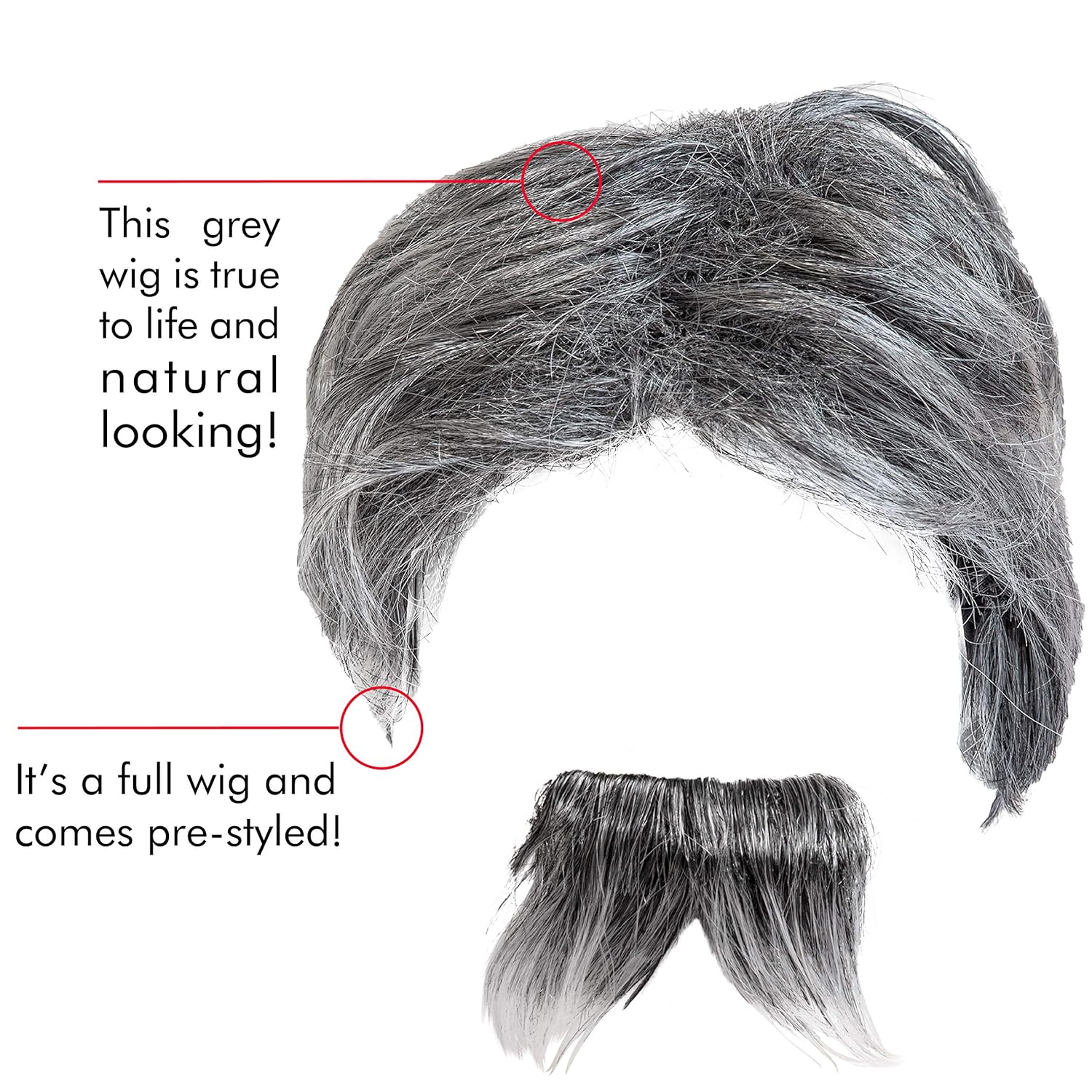 Skeleteen Grandpa Mustache Costume