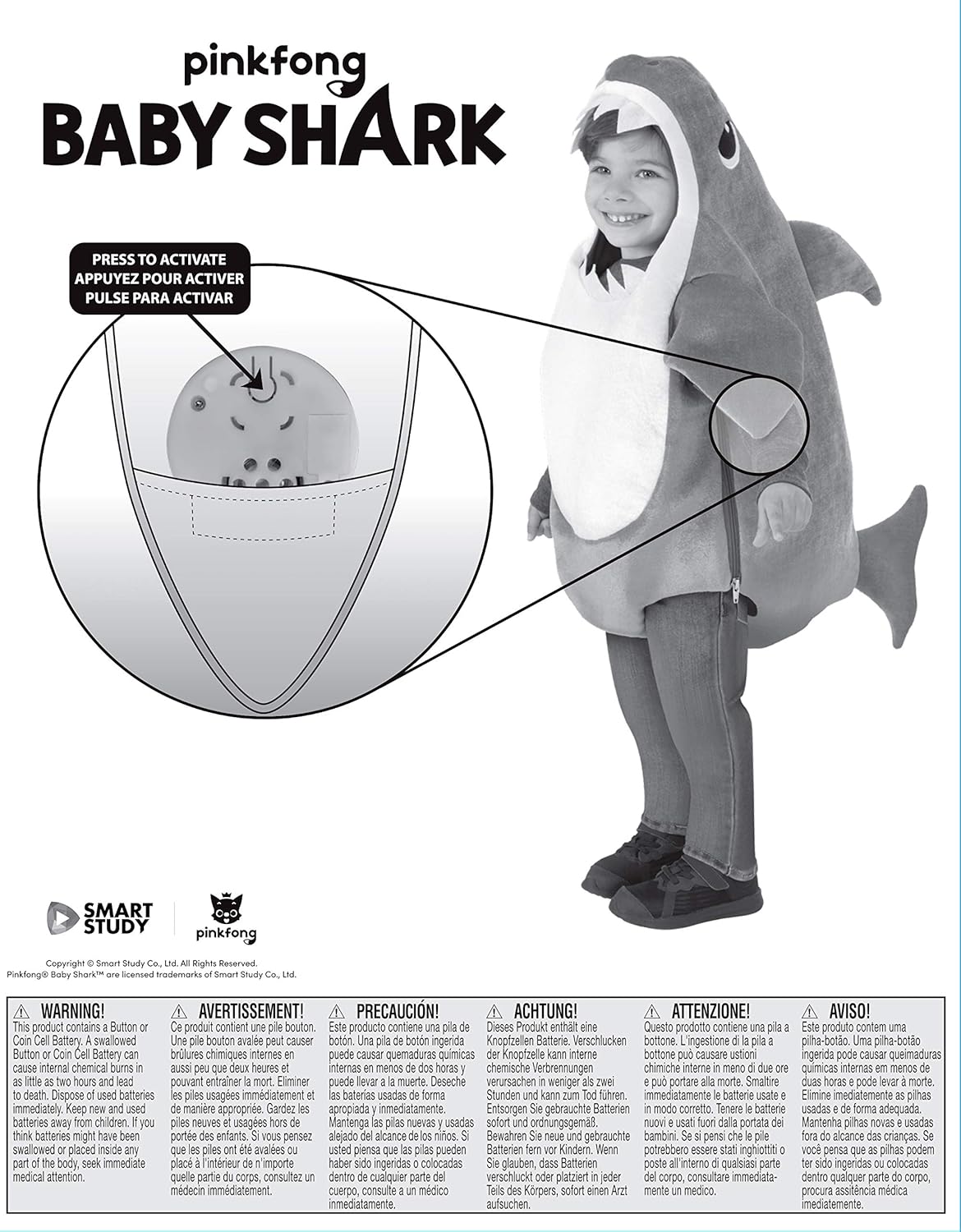 Adorable Shark Child Costume for Babies Mommy Daddy Fun