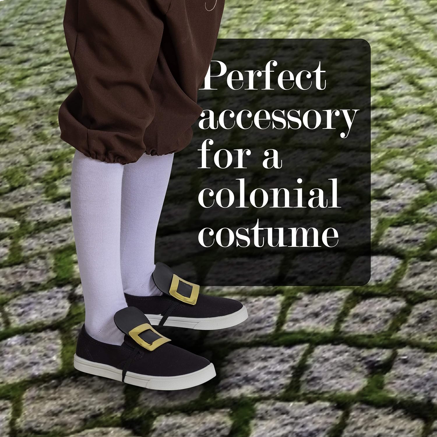Skeleteen Colonial White Knit Socks - Perfect for Halloween and Cosplay
