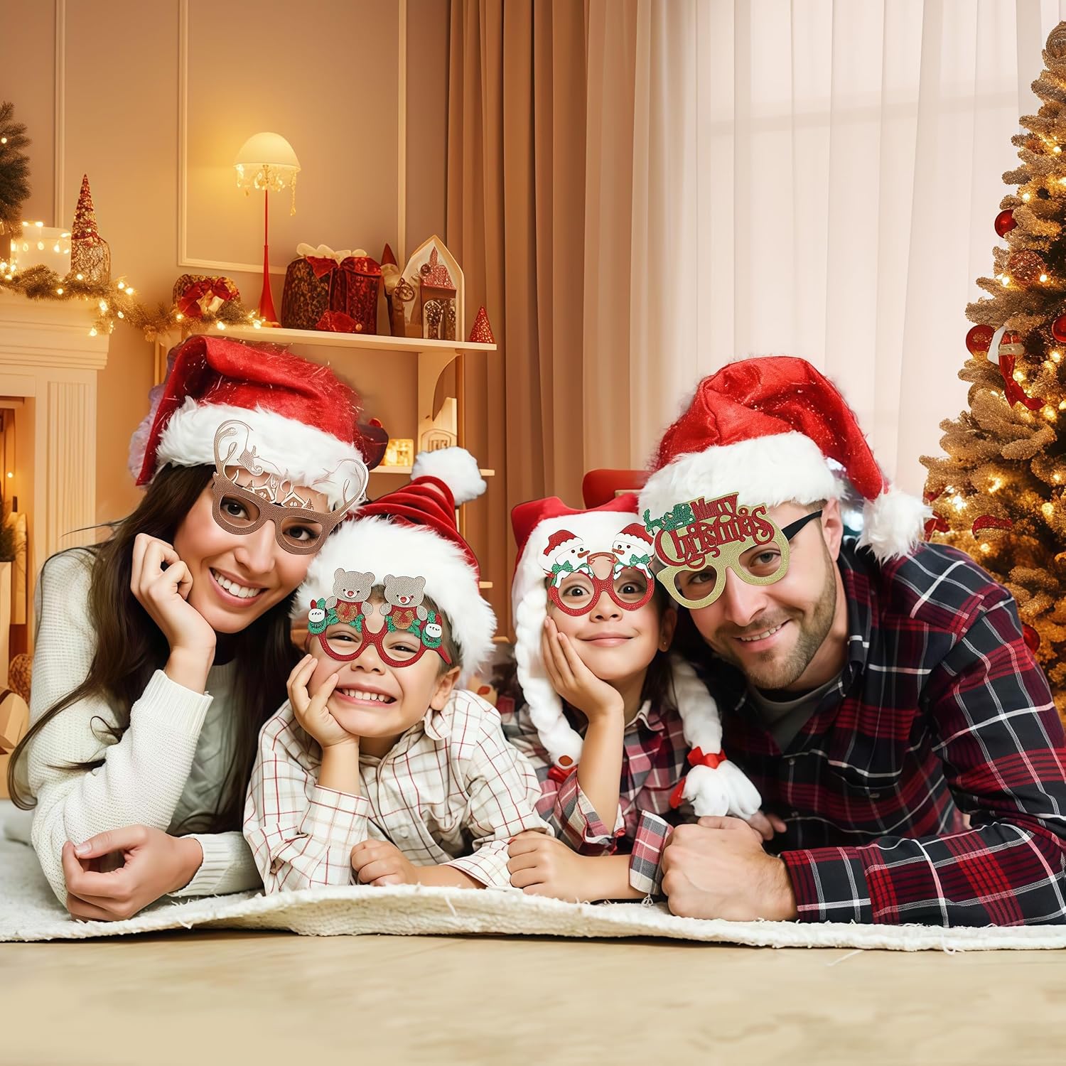 12-Piece Christmas Glasses for Party Gifts Perfect for Santa Friends