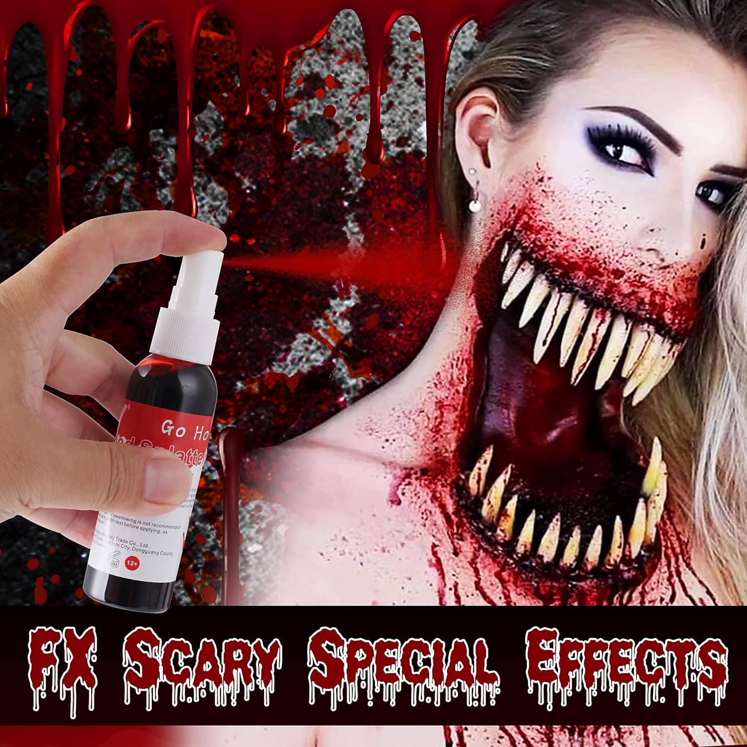 Go Ho Blood Splatter Fake Blood Spray for Halloween
