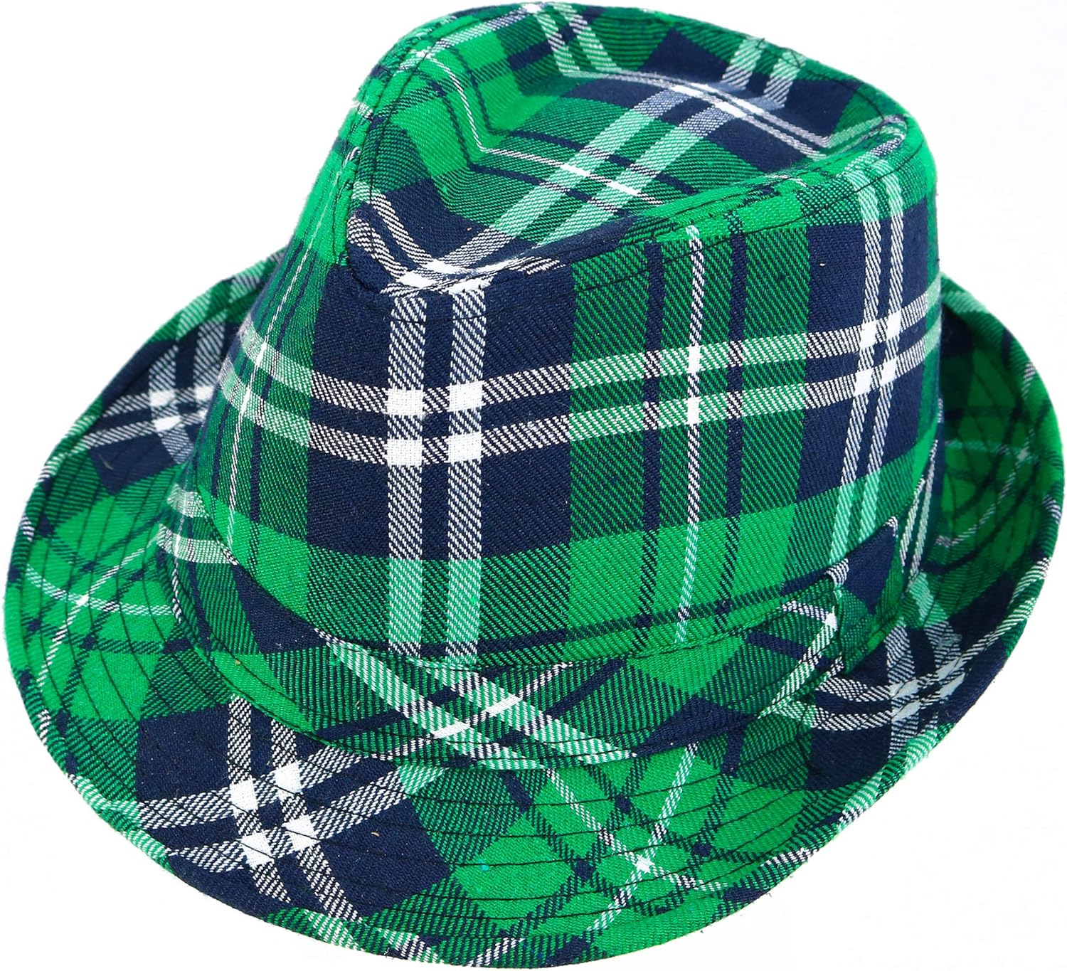 Skeleteen Irish Plaid Fedora - St Patricks Day Hat for Costumes
