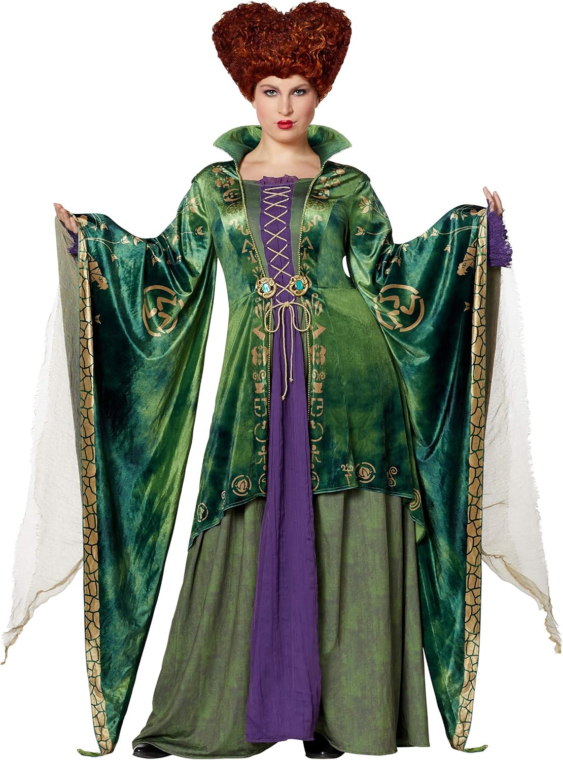 Spirit Halloween Adult Hocus Pocus Winifred Sanderson Delux e Costume OFFICALLY LICENSED
