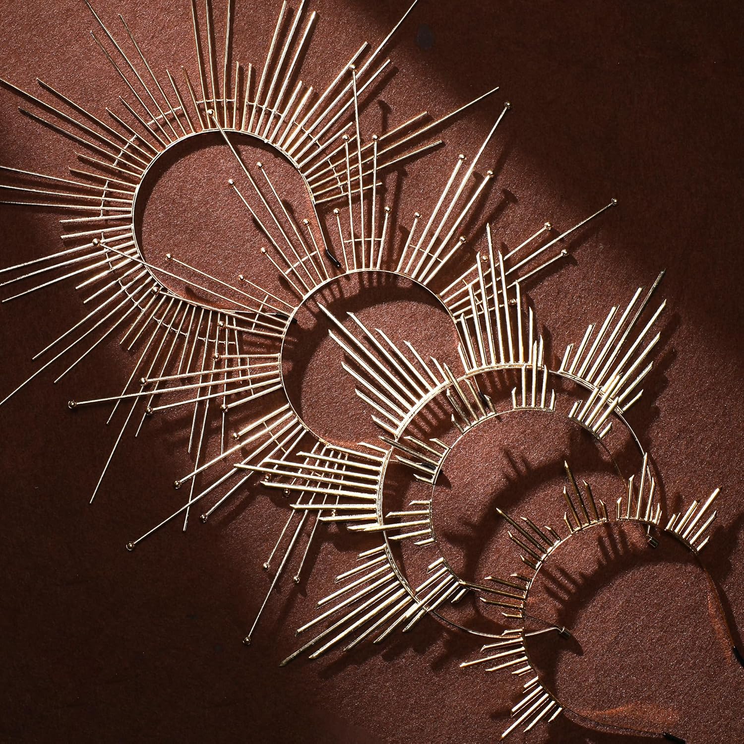 Sun Goddess Halo Crown - Golden Light Renaissance Cosplay Headpiece